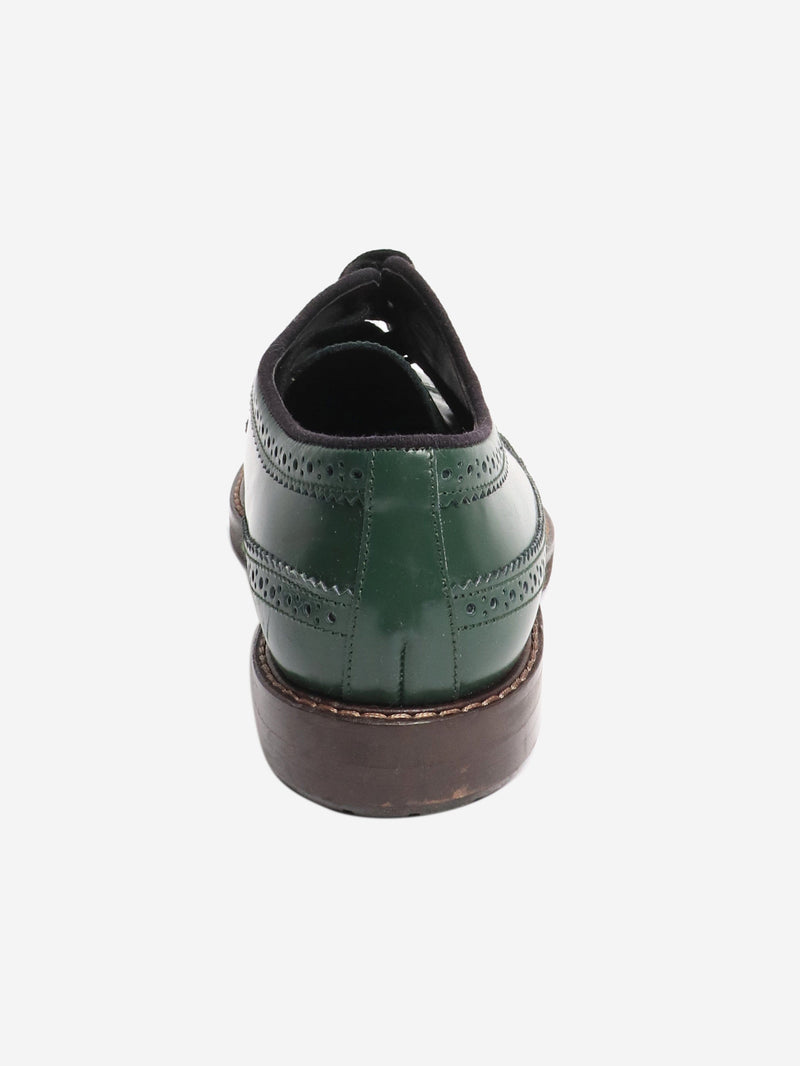 Green leather brogues - size EU 40 Flat Shoes Marni 