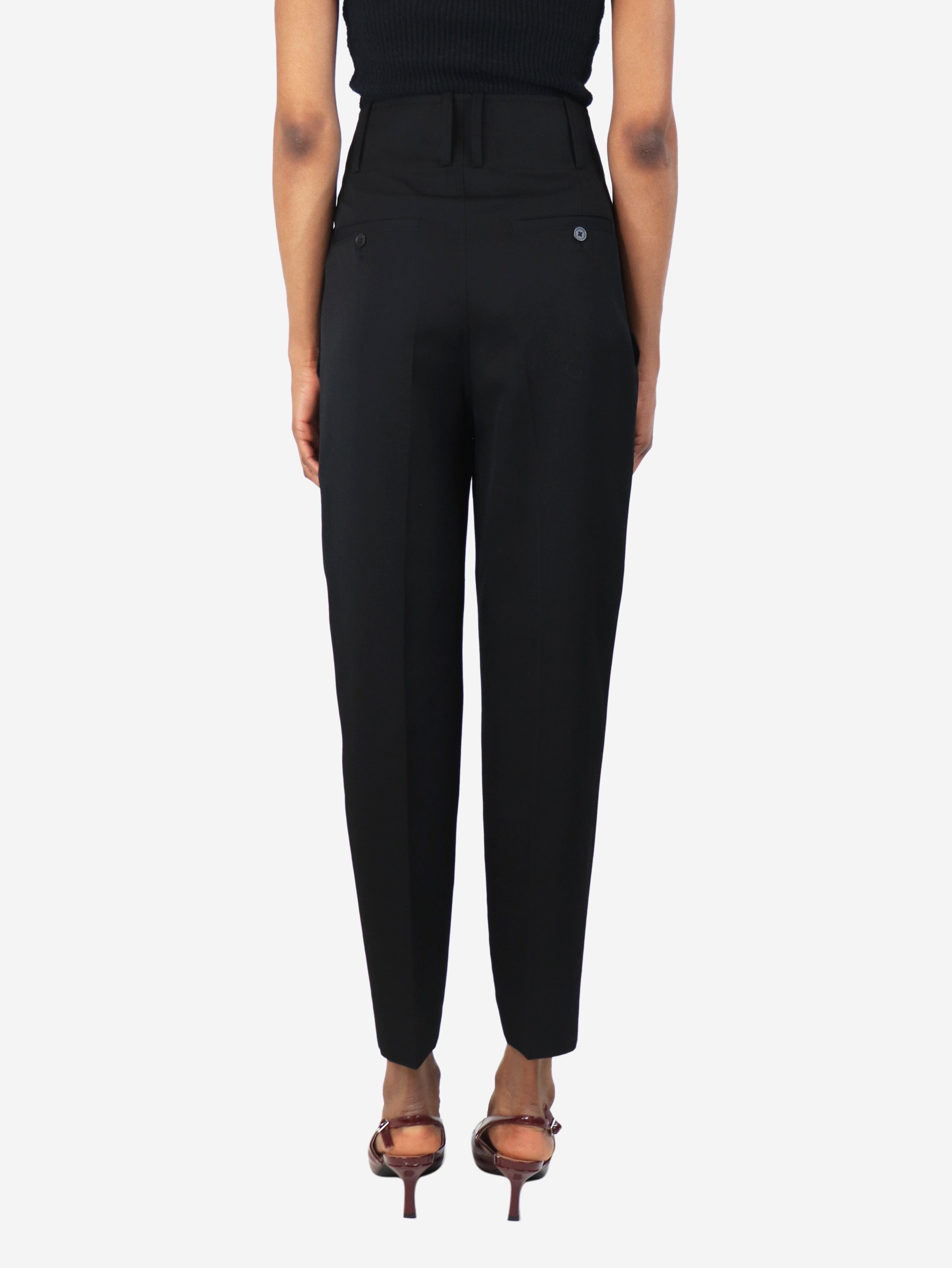 Black wool tapered trousers - size UK 6 Trousers Isabel Marant 