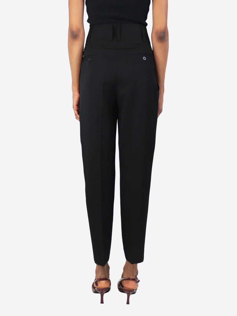 Black wool tapered trousers - size UK 6 Trousers Isabel Marant 