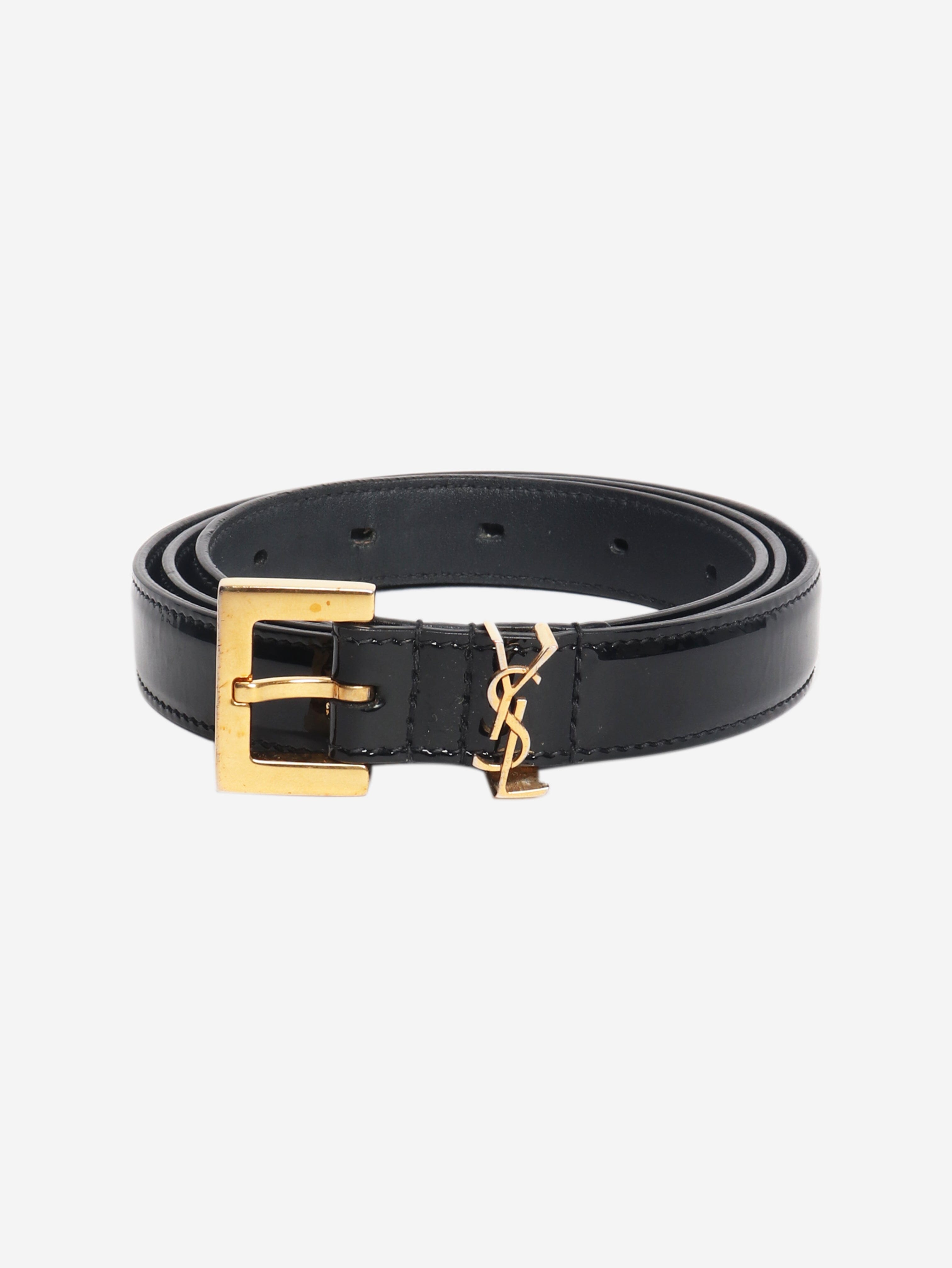 Black patent leather belt Belts Saint Laurent 