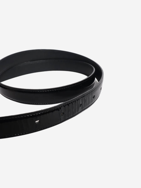 Black patent leather belt alternate image