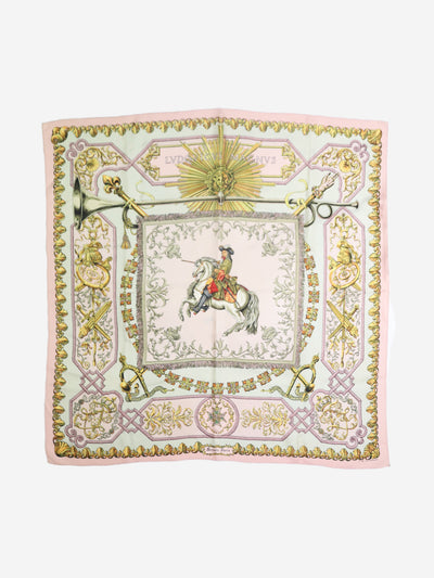 Light pink silk horse scarf Scarves Hermes 