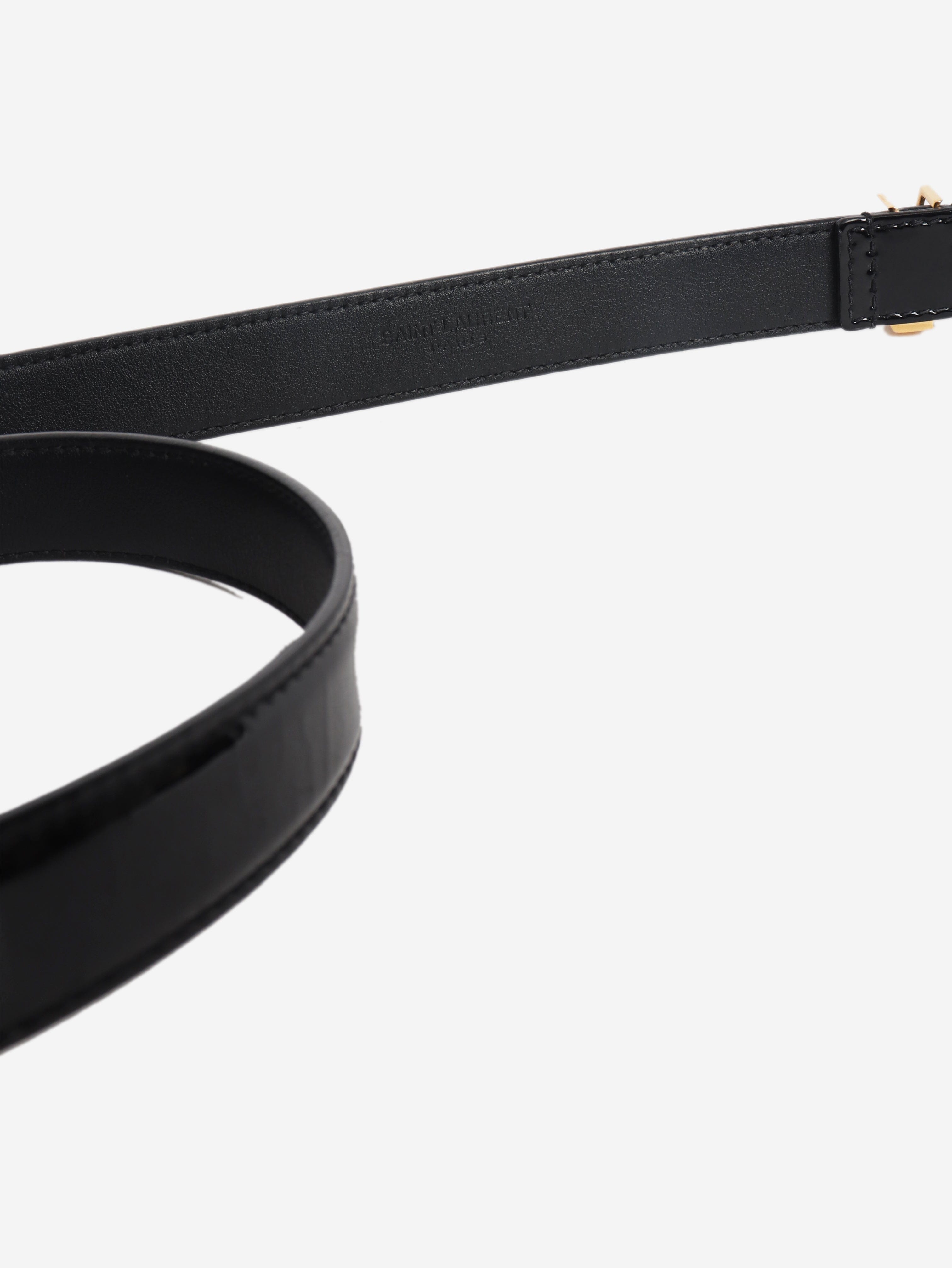 Black patent leather belt Belts Saint Laurent 