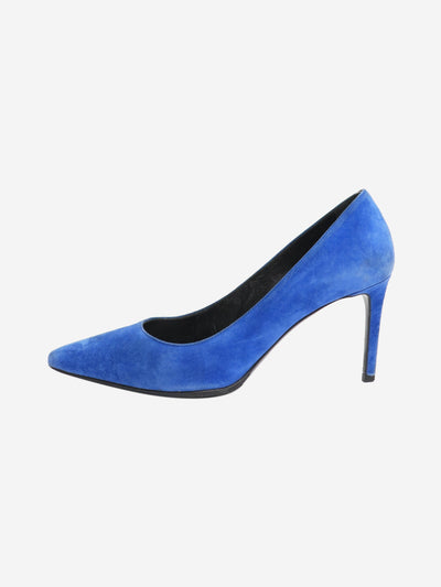 Blue suede pumps - size EU 39.5 (UK 6.5) Heels Saint Laurent 