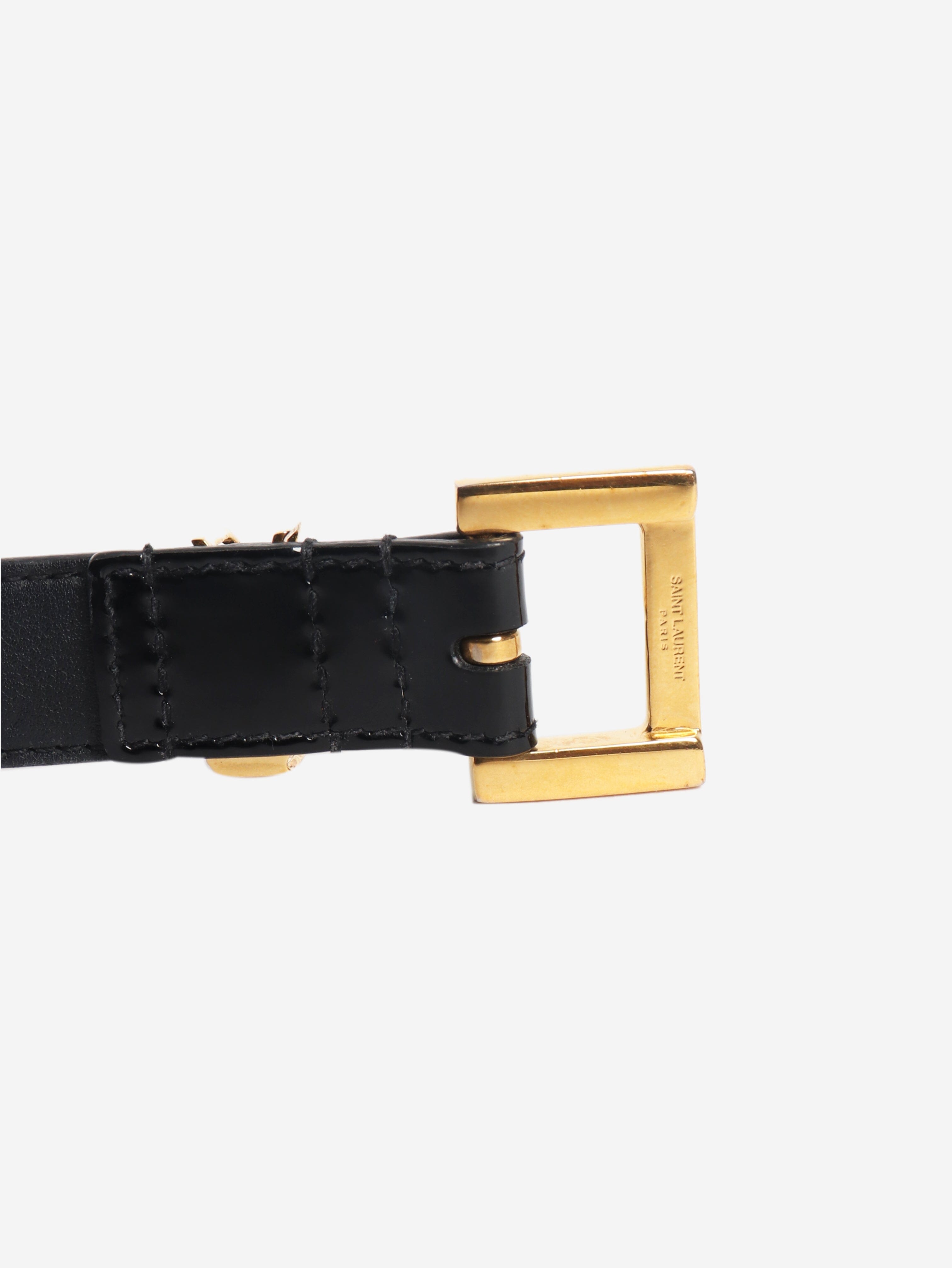 Black patent leather belt Belts Saint Laurent 