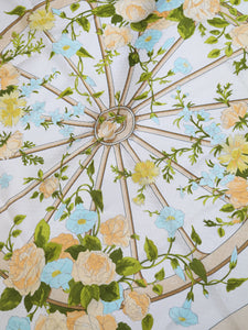 Hermes Cream silk floral scarf