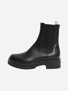 Gianvito Rossi Black Chelsea leather ankle boots - size EU 40