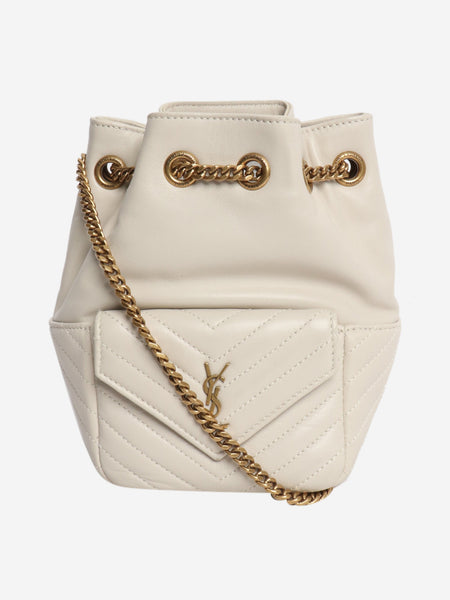 Neutral leather bucket bag product image