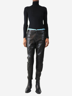 Black leather trousers - size UK 6 Trousers Rag & Bone 