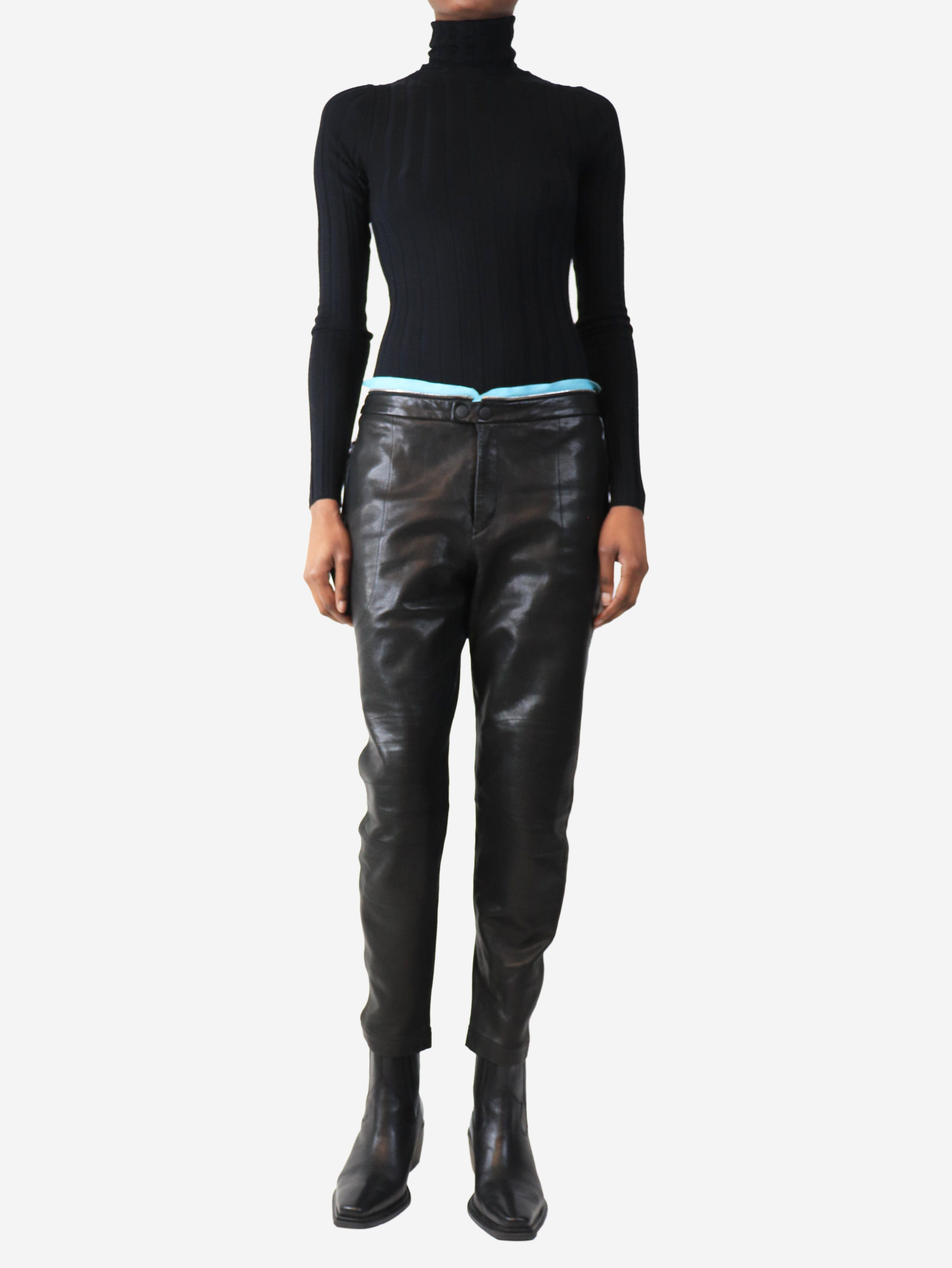 Black leather trousers - size UK 6 Trousers Rag & Bone 