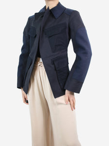 Joseph Blue wool-blend jacket - size UK 10