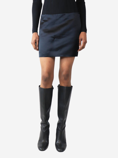 Black silk low rise mini skirt - size UK 8 Skirts Lisa Yang 