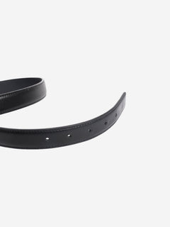 Black chain-detail leather belt Belts Saint Laurent 