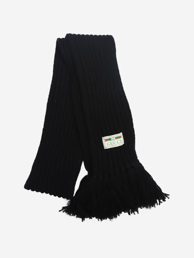 Black ribbed scarf Scarves Gucci 