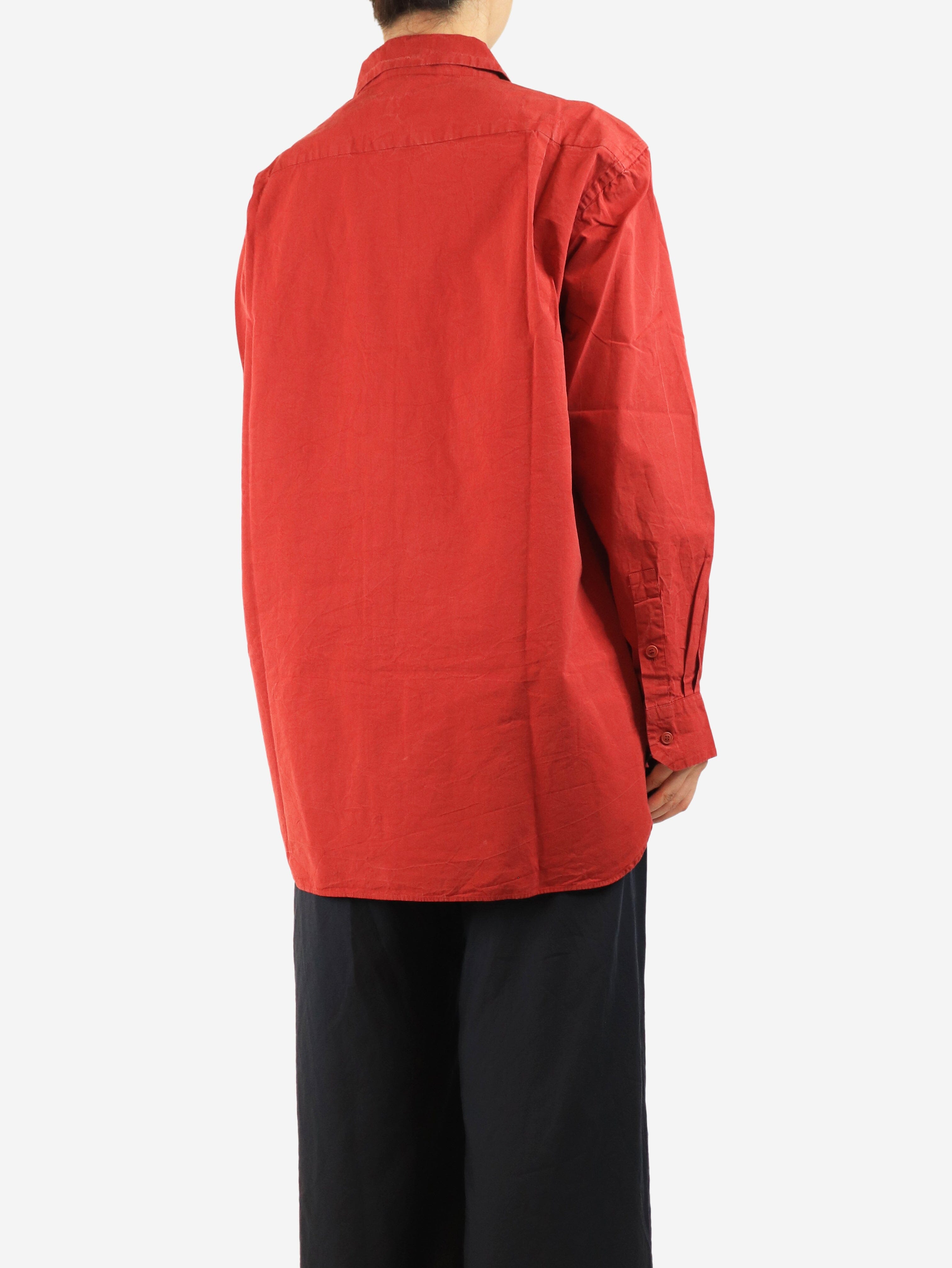 Red cotton shirt - size S Tops Casey Casey 