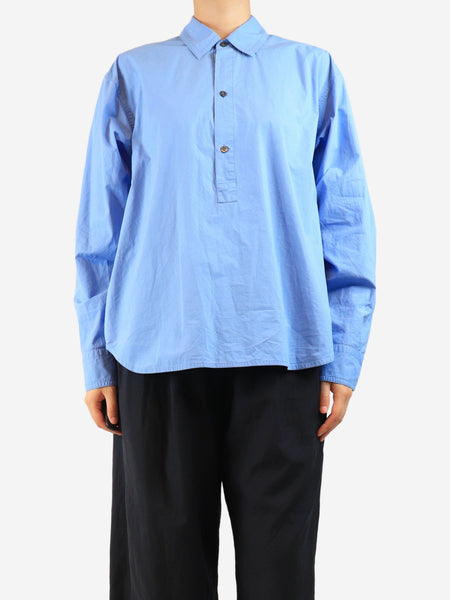 Blue cotton shirt - size UK 8 product image