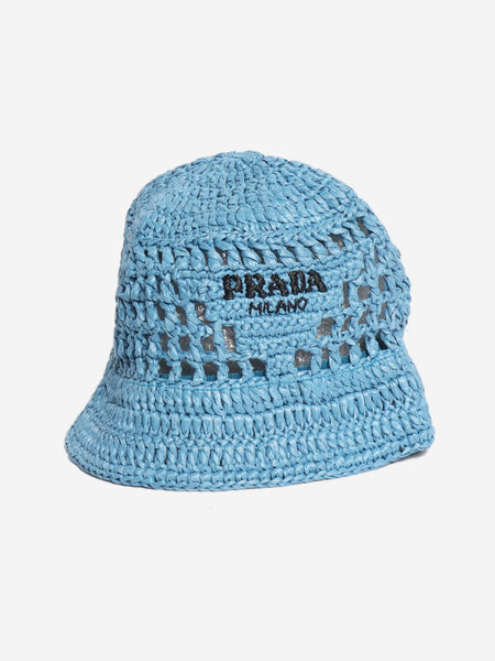 Blue crochet bucket hat - size S product image