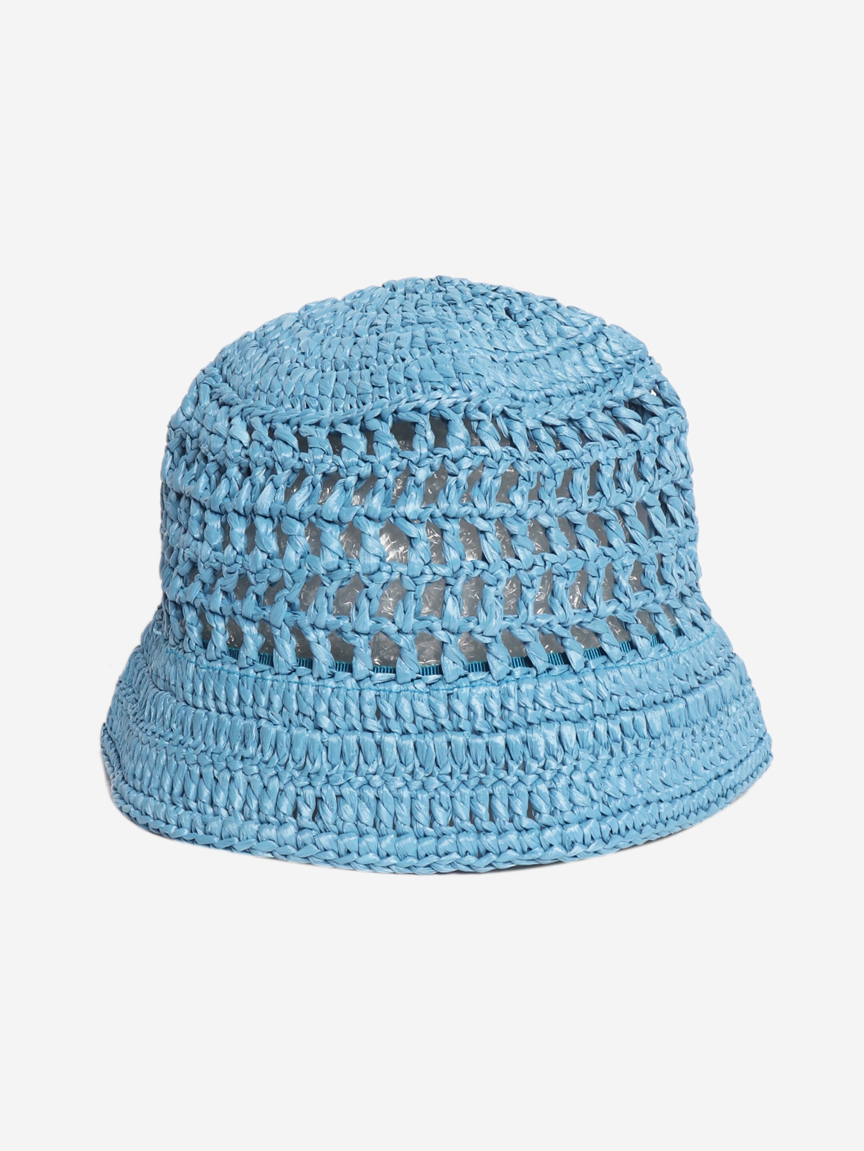 Blue crochet bucket hat - size S Hats Prada 
