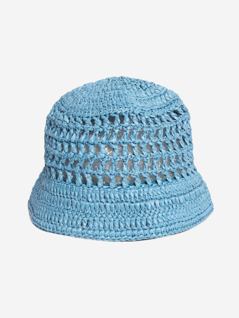 Blue crochet bucket hat - size S Hats Prada 