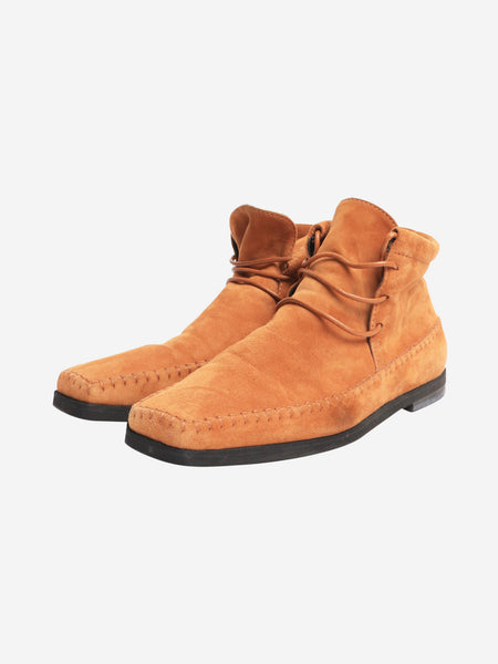 Tan suede ankle boots - size EU 38 alternate image