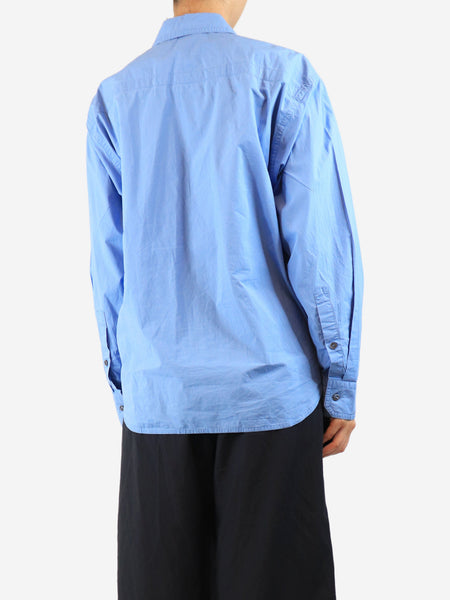 Blue cotton shirt - size UK 8 alternate image