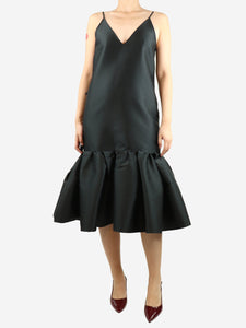 Marques / Almeida Marques / Almeida Black sleeveless ruffle midi dress - size S