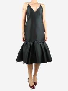 Marques / Almeida Marques / Almeida Black sleeveless ruffle midi dress - size S