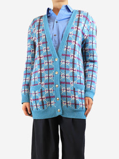 Blue GG monogram cardigan - size M Knitwear Gucci 