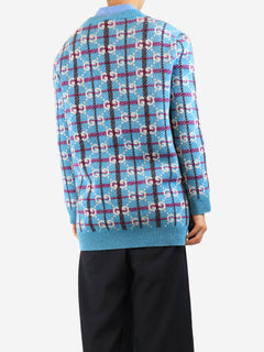 Blue GG monogram cardigan - size M Knitwear Gucci 