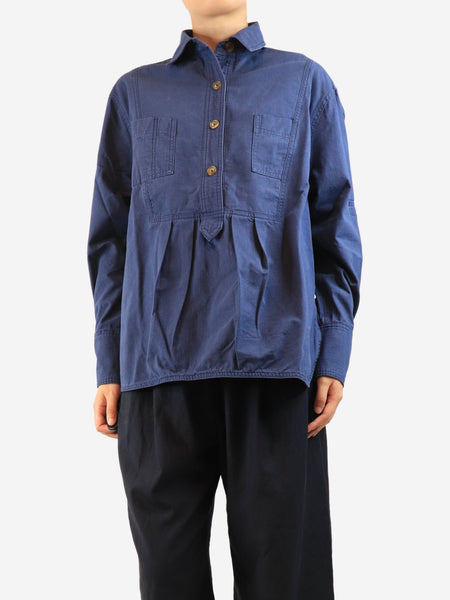Blue cotton twill shirt - size L product image