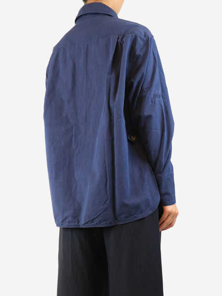 Blue cotton twill shirt - size L alternate image