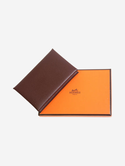 Brown leather cardholder Wallets, Purses & Small Leather Goods Hermes 