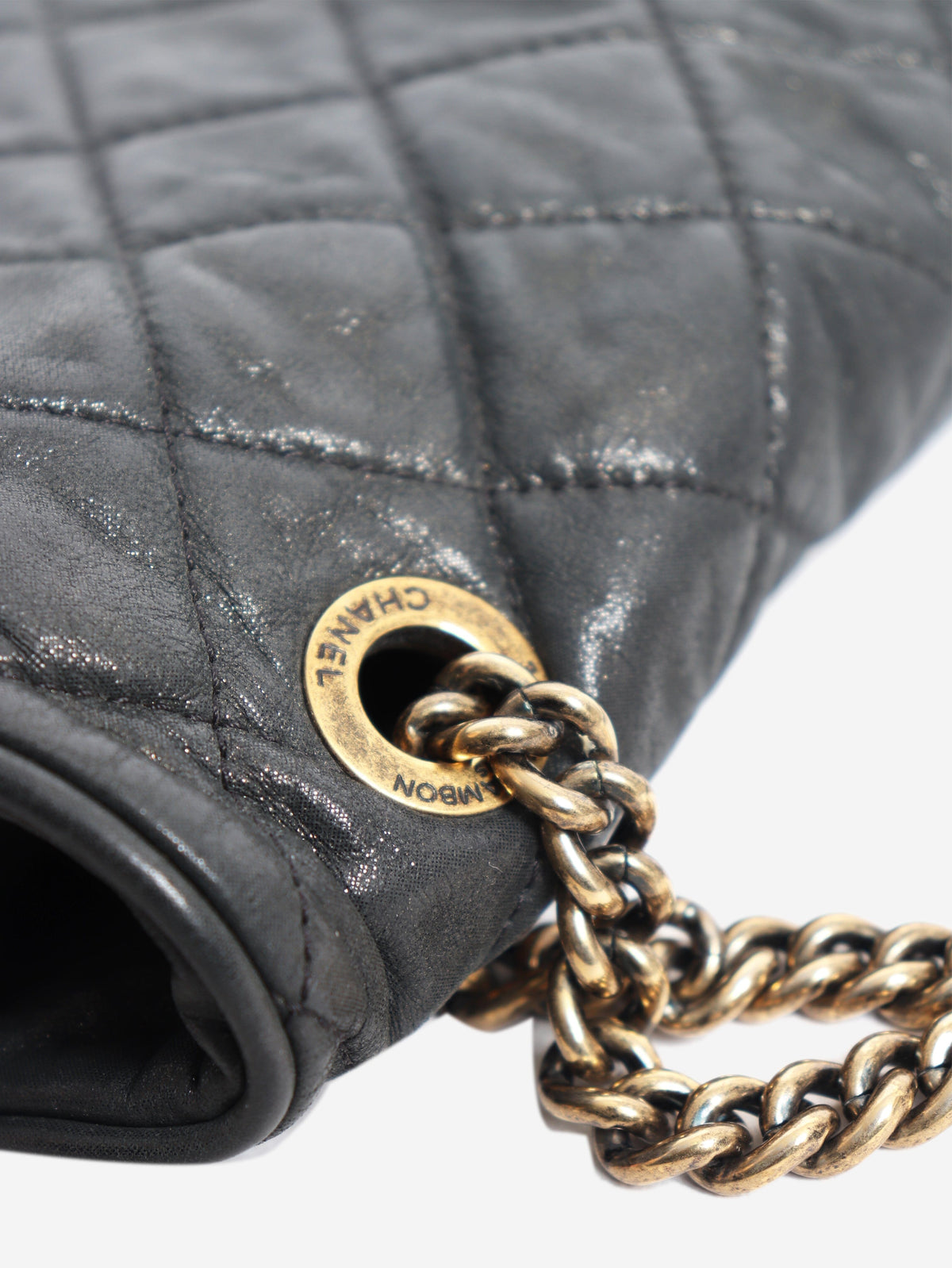 Black 2012 calfskin Pearl Shiba shoulder bag Shoulder bags Chanel 