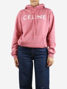 Celine Pink graphic logo hoodie - size S