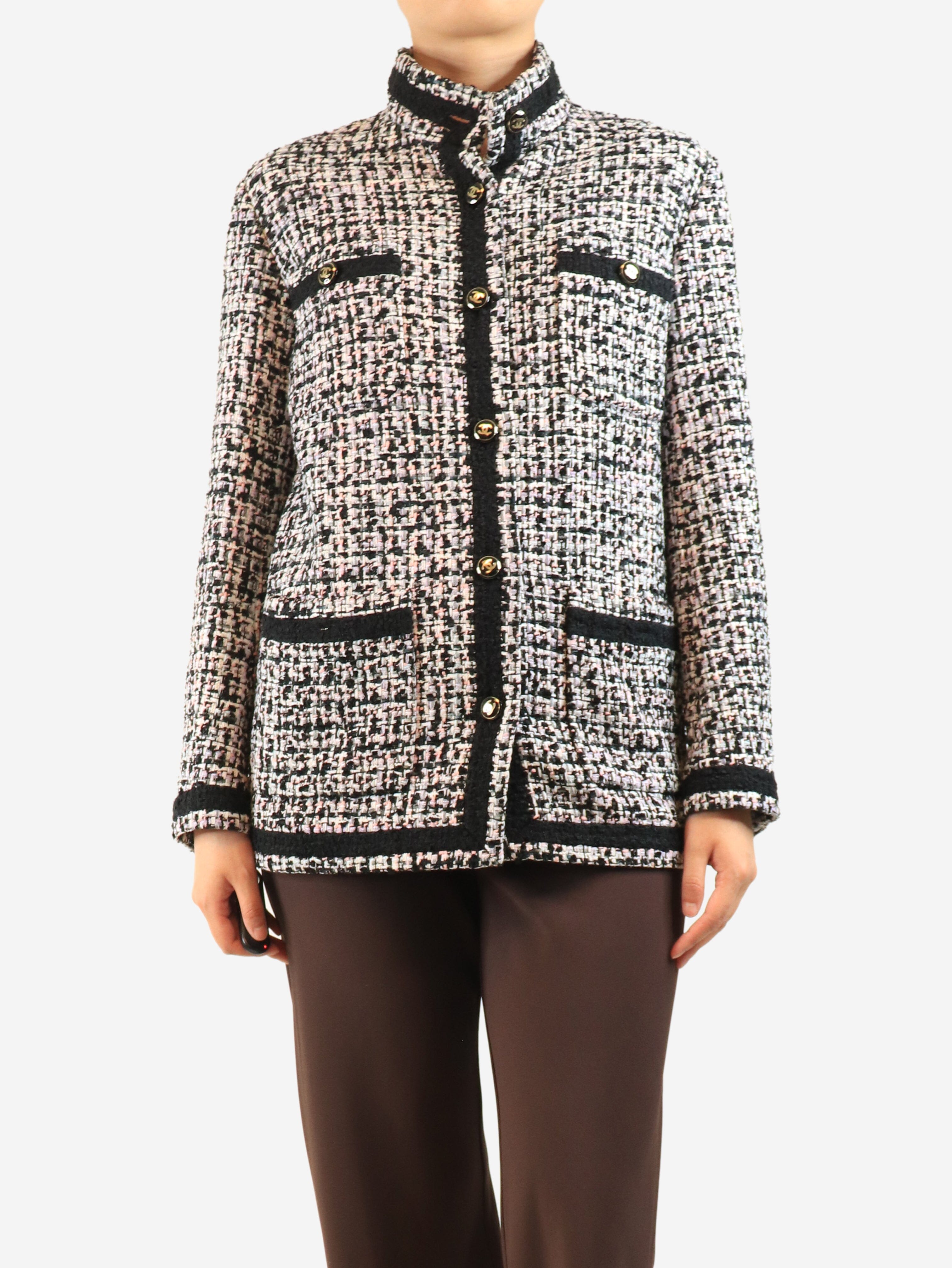 Multicolour tweed jacket - size UK 8