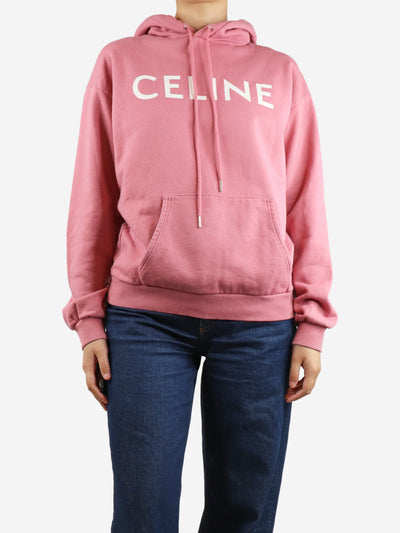 Pink graphic logo hoodie - size S Tops Celine 