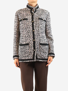 Multicolour tweed jacket - size UK 8