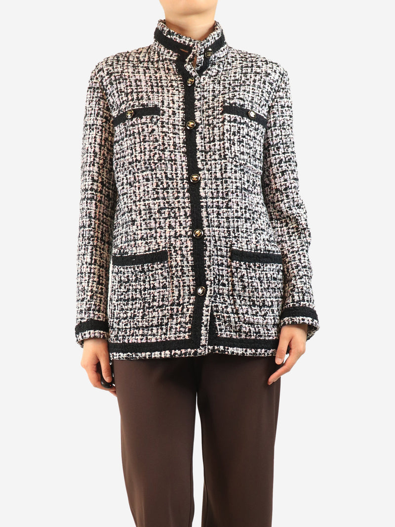 Multicolour tweed jacket - size UK 8