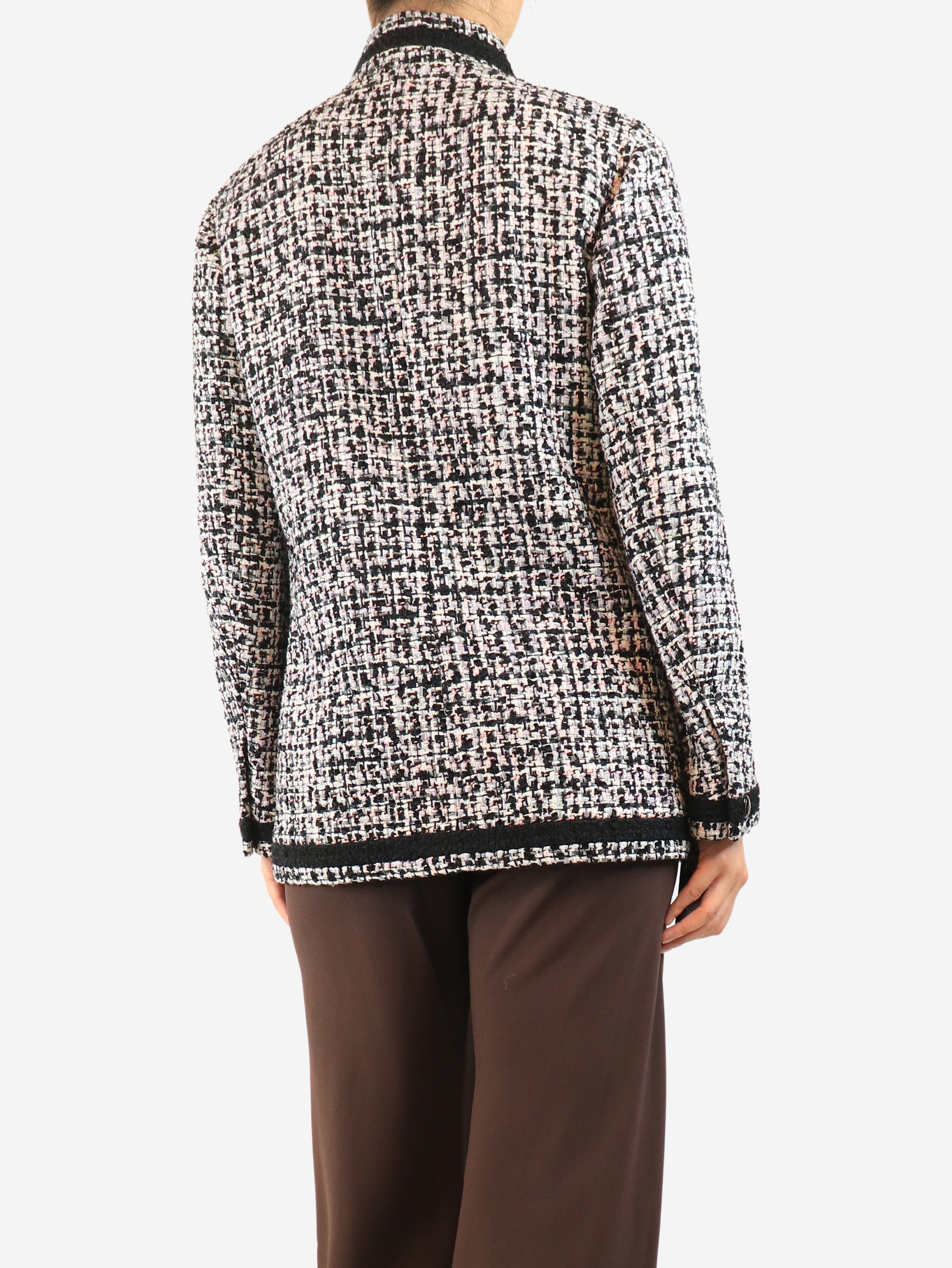 Multicolour tweed jacket - size UK 8