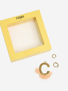 Fendi Gold fluffy keyring