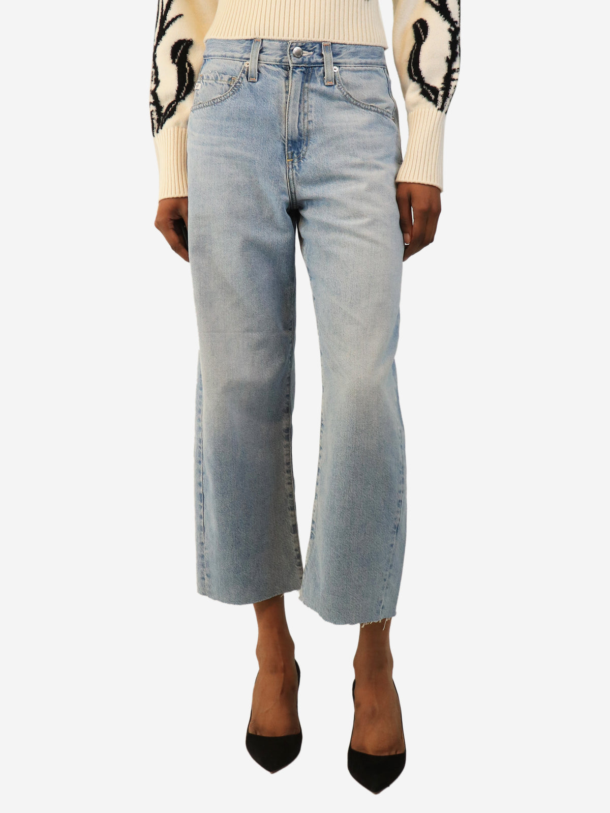 Blue Hattie crop jeans - size UK 6