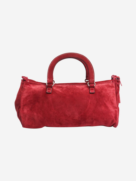 Vintage 2002 Burgundy suede shoulder bag product image