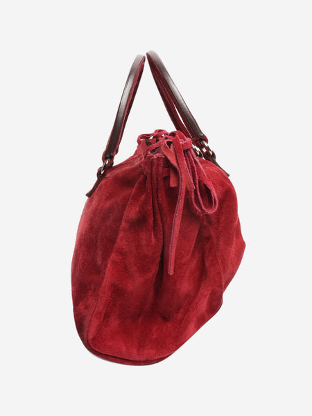 Vintage 2002 Burgundy suede shoulder bag alternate image