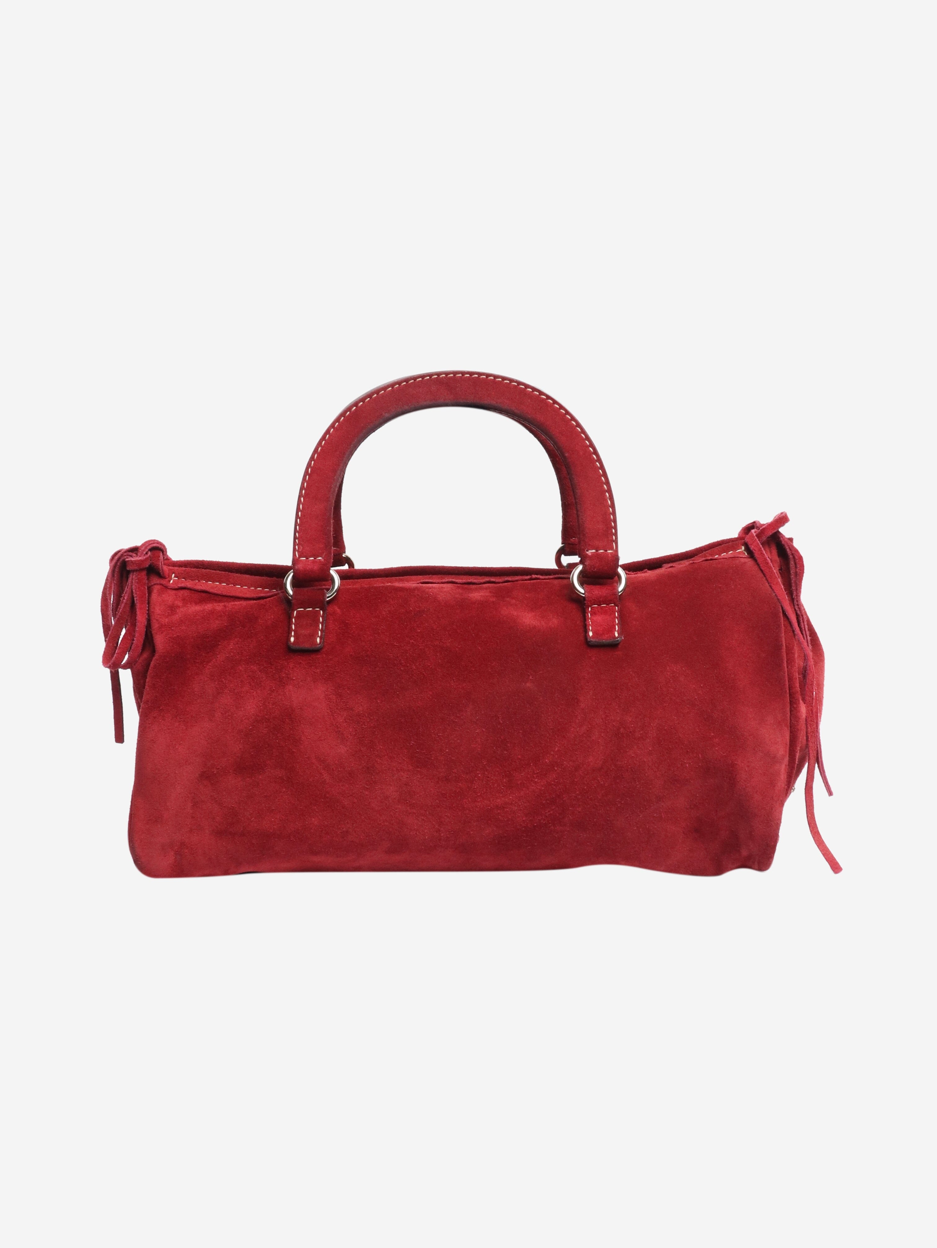 Vintage 2002 Burgundy suede shoulder bag Bags Prada 