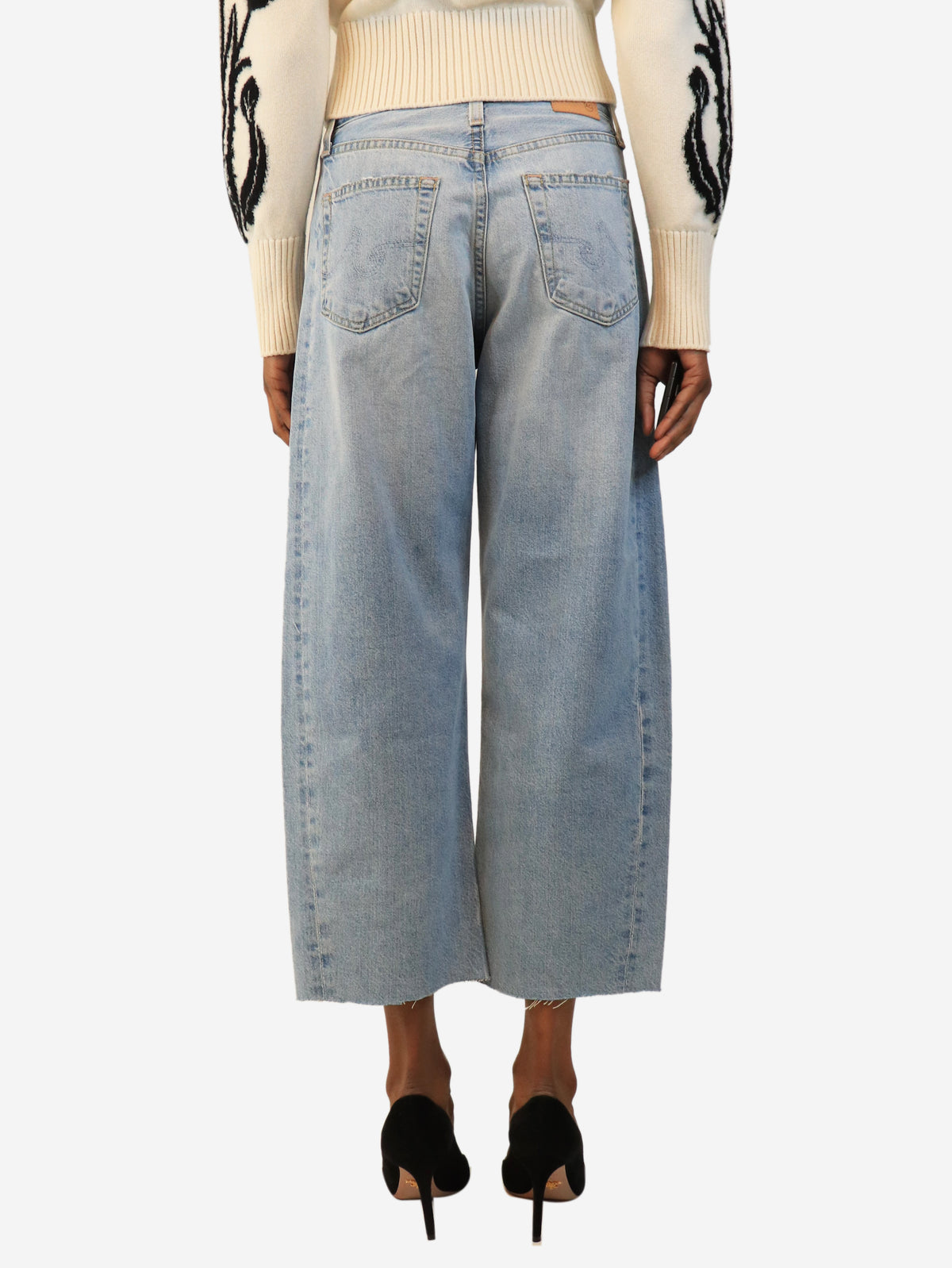 Blue Hattie crop jeans - size UK 6