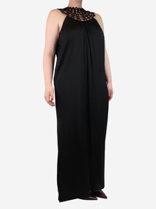 See The Sea Black sleeveless silk midi dress - size M