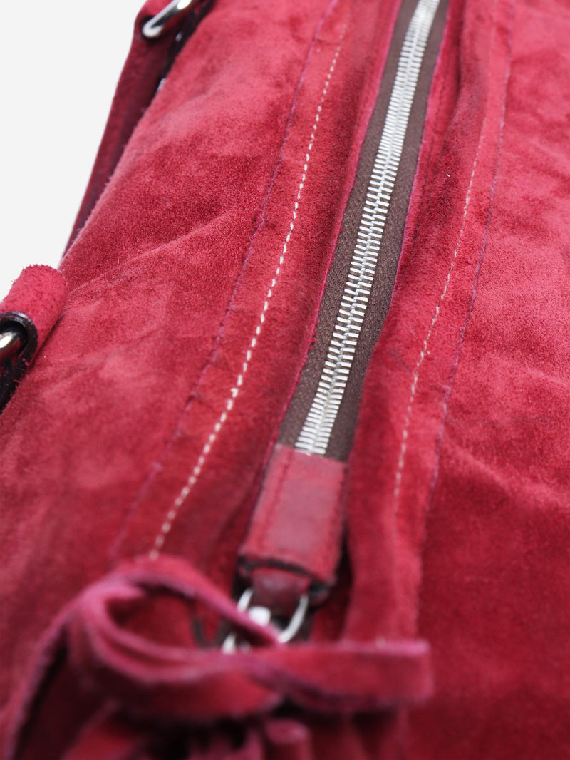 Vintage 2002 Burgundy suede shoulder bag Bags Prada 