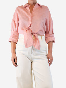 Staud Faded blush Lisa linen top - size S