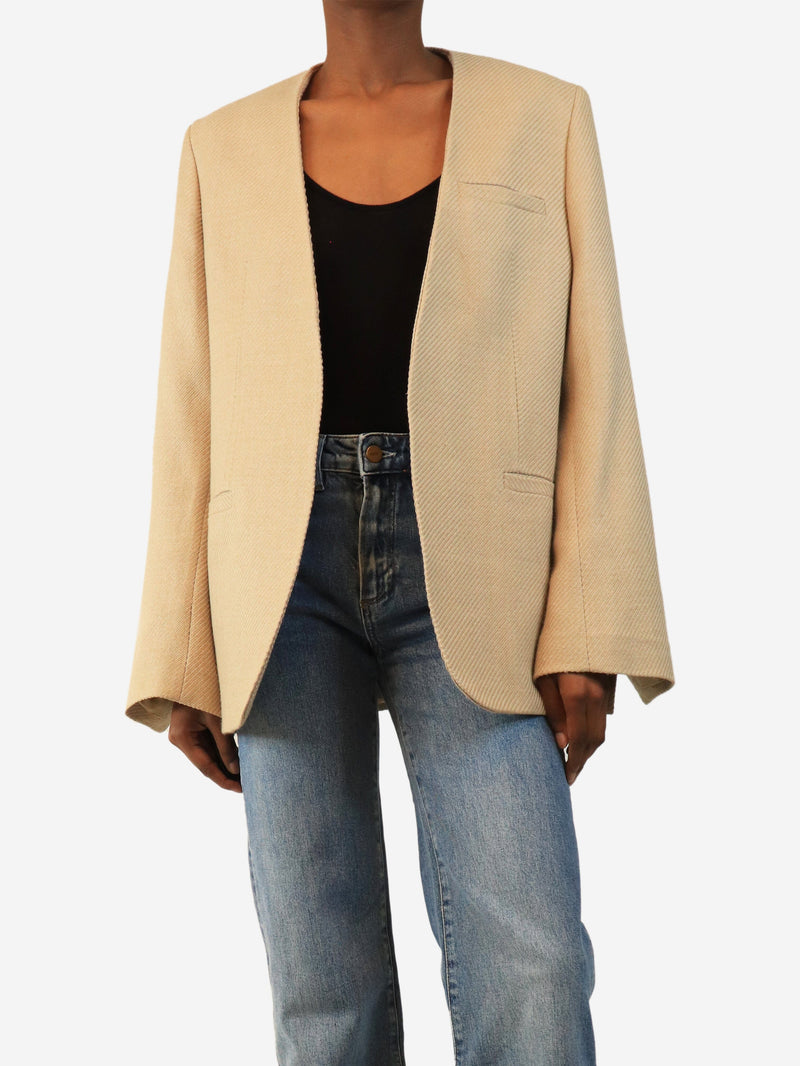 Buttermilk jumbo twill blazer - size UK 6 Coats & Jackets Toteme 