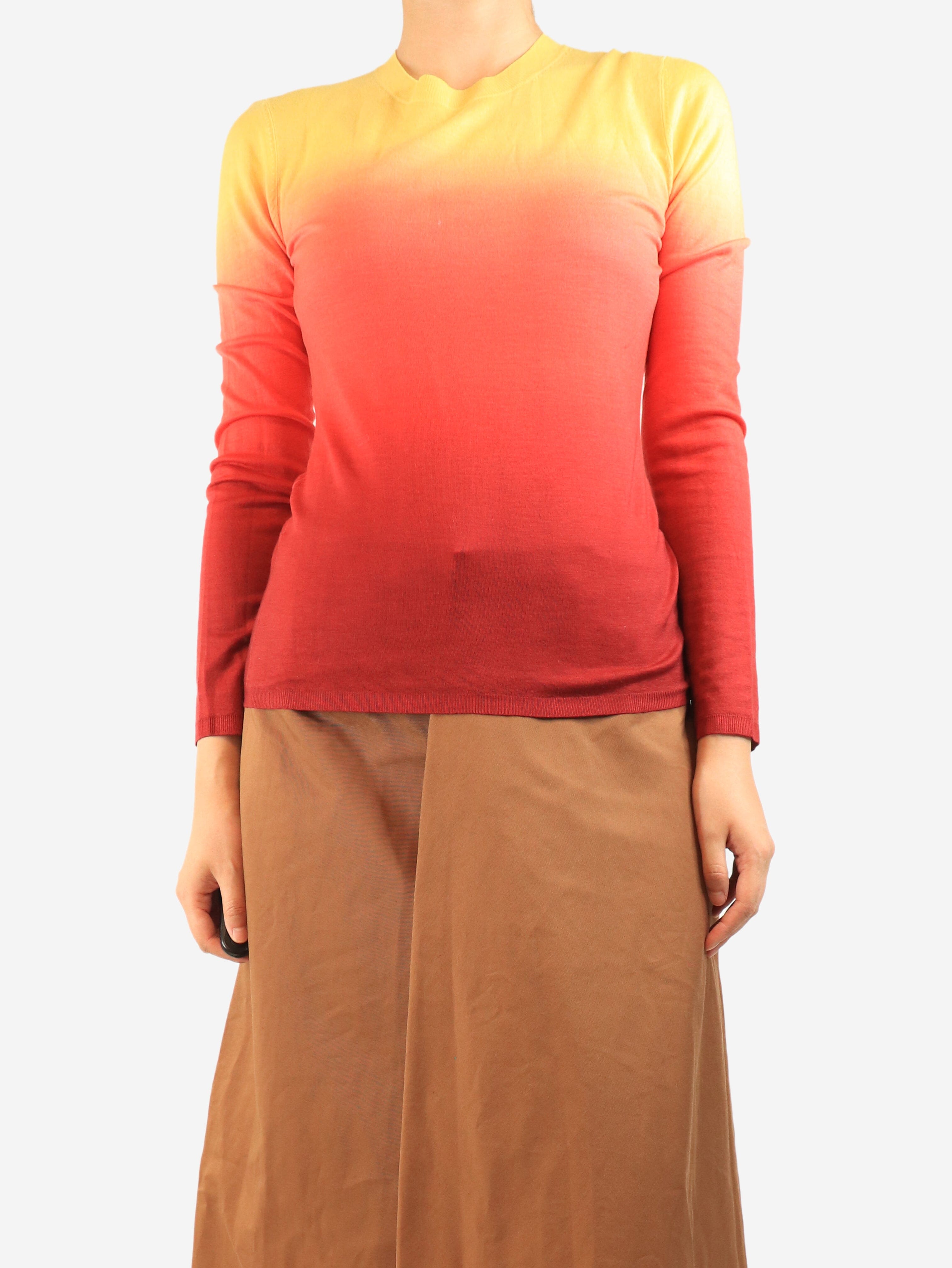 Red cashmere ombre sweater - size M Knitwear Gabriela Hearst 
